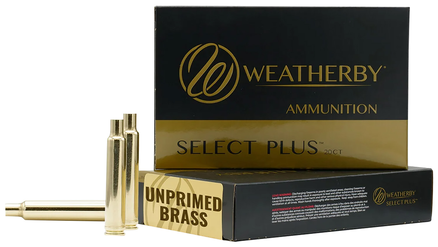 Weatherby BRASS653 Unprimed Cases 6.5-300 Wthby Mag Rifle Brass/ 20 Per Box-img-0
