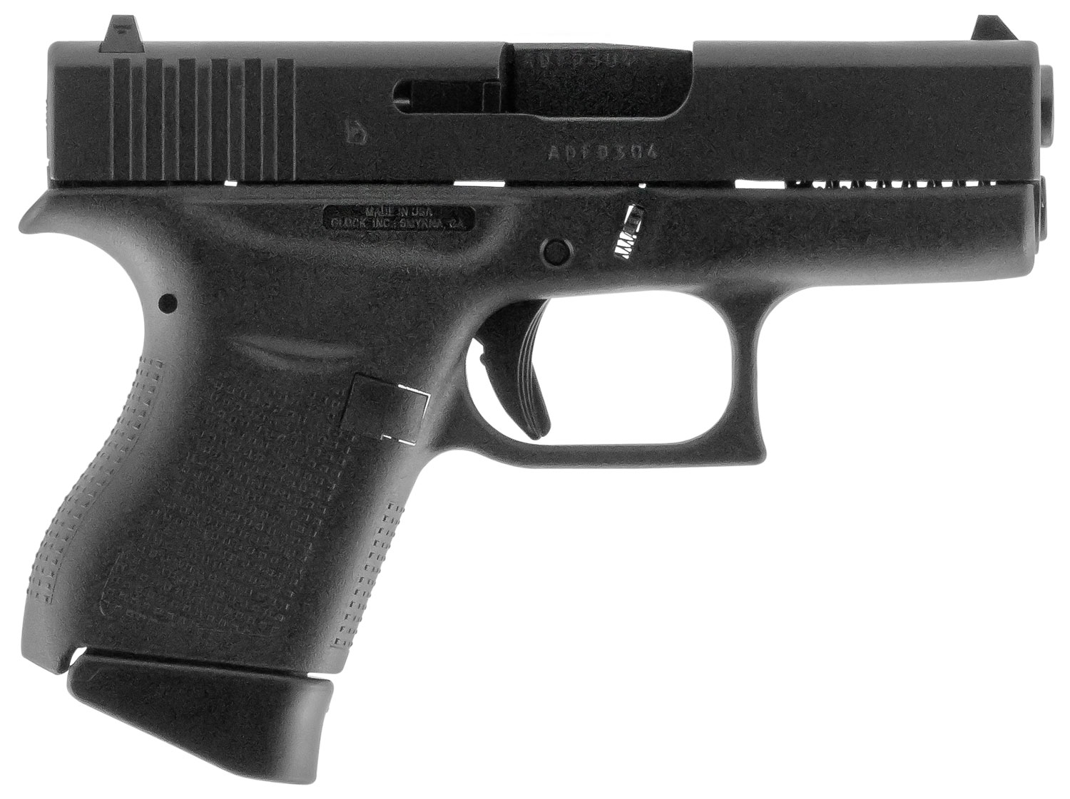 Glock UI4350201 G43 Sub-Compact 9mm Luger 6+1 3.41" Hammer Forged...-img-0
