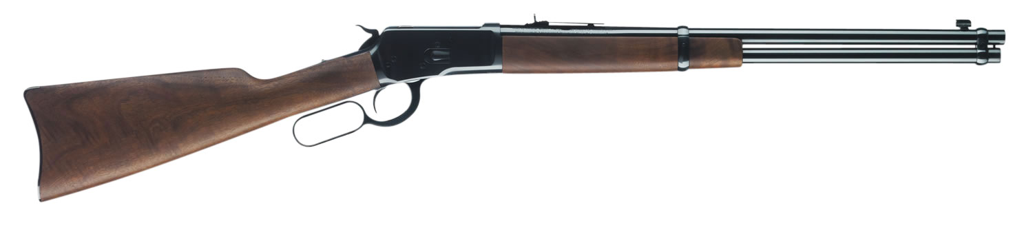 Winchester Repeating Arms 534177124 Model 1892 Carbine Full Size 44 Rem Mag 10+1 20" Brushed Polish Blued Steel Barrel, Drilled & Tapped Steel Receiver, Black Walnut Straight Grip Synthetic Stock