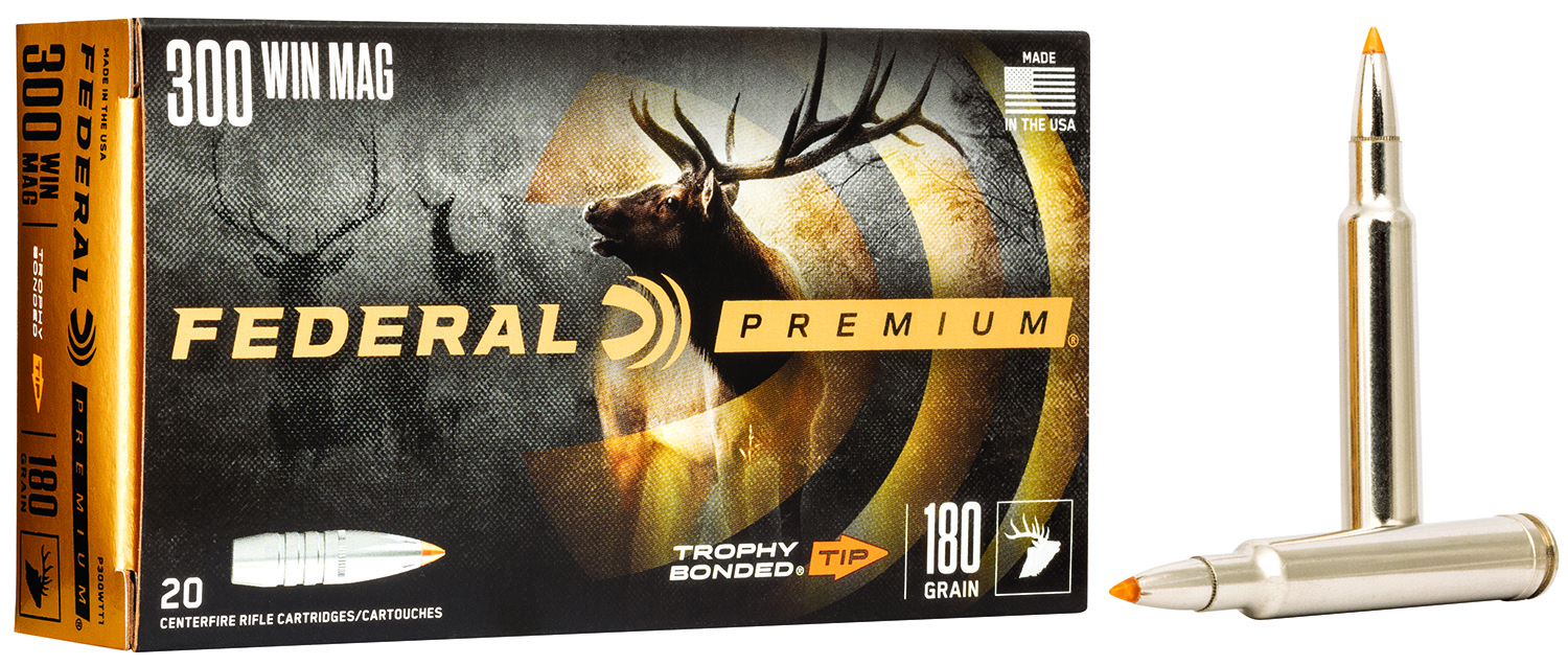 Federal P300WTT1 Premium  300WinMag 180gr Trophy Bonded Tip 20 Per Box/10 Case
