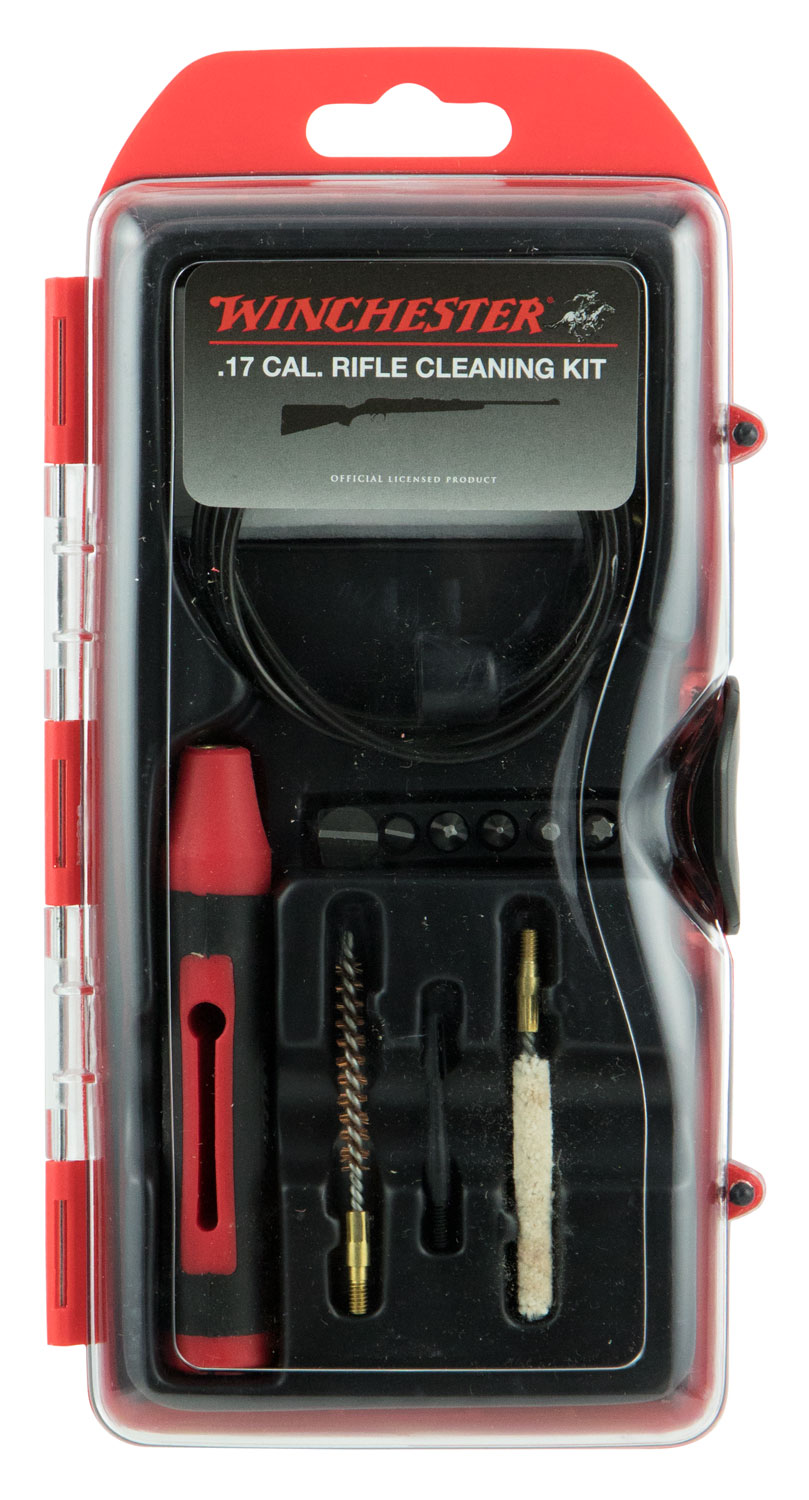 DAC 17LR Winchester Cleaning Kit 17 Cal Rifle/12 Pieces Black/Red-img-0