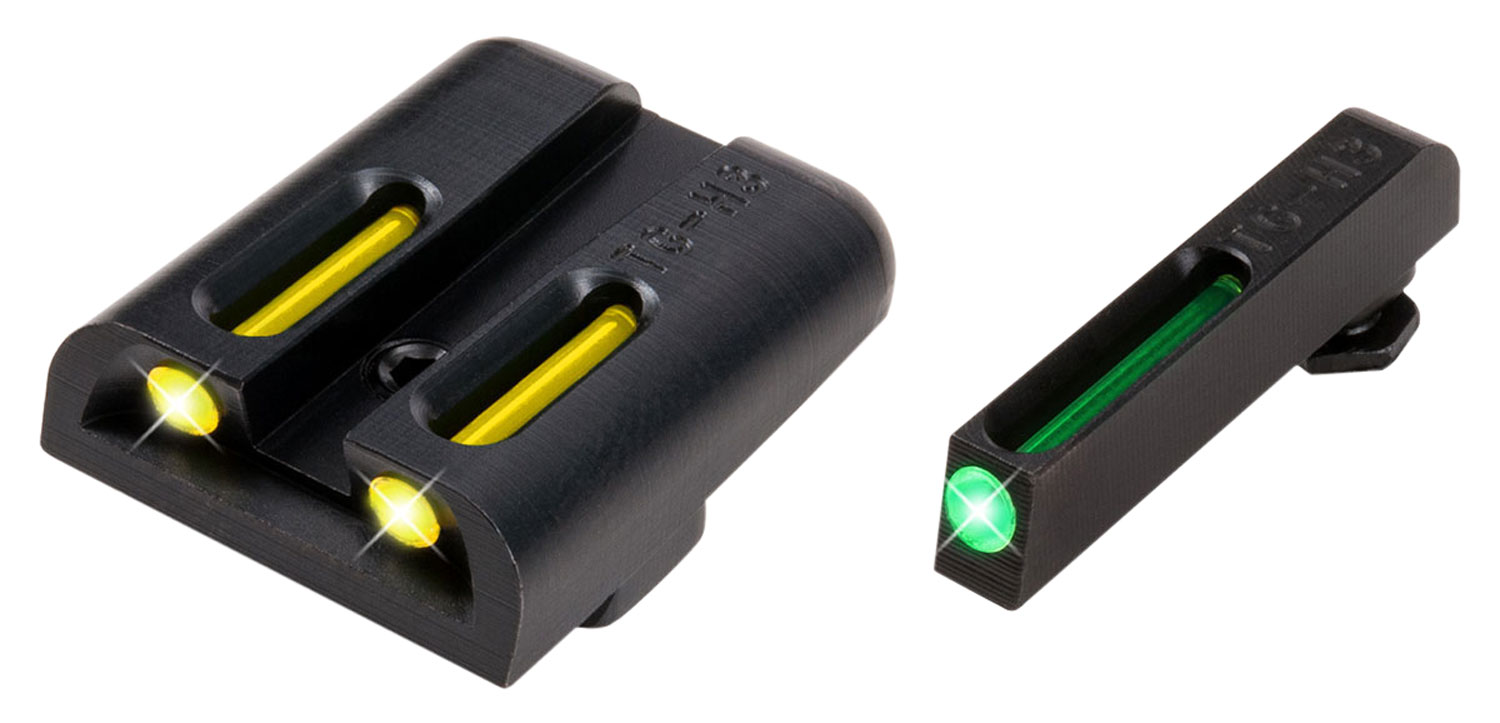 TruGlo TFO Hand Gun Sights Green Front Yellow Rear - Glock High TG131GT2Y