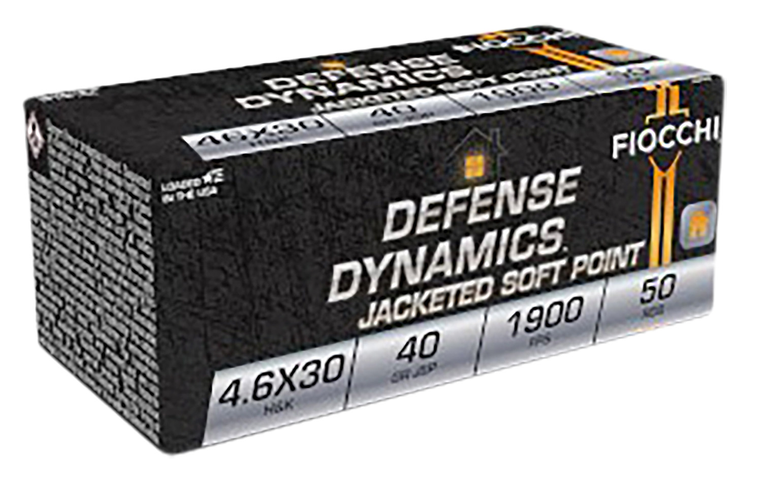 Fiocchi 46EXB Defense Dynamics 4.6x30mm H&K 40 gr Jacketed Soft Point 50...-img-0