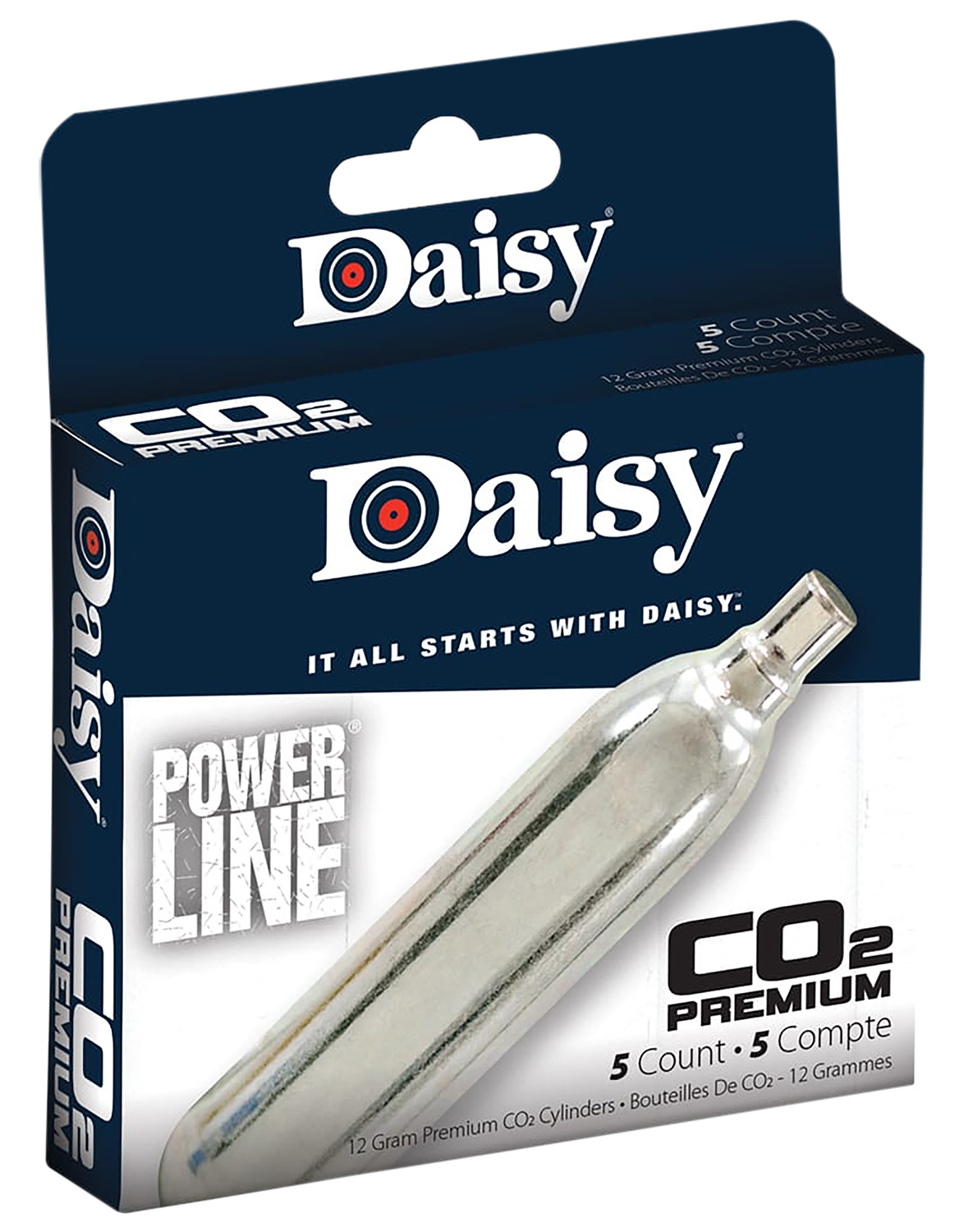 Daisy 7580 Powerline CO2 Cylinder 12 gram 5 Per Pack-img-0