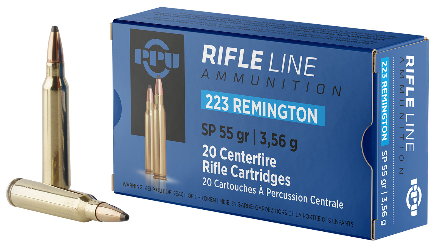 i Partizan Rifle 223 Rem 55 Grain Soft Point 20 Round Box PP223S Ammo
