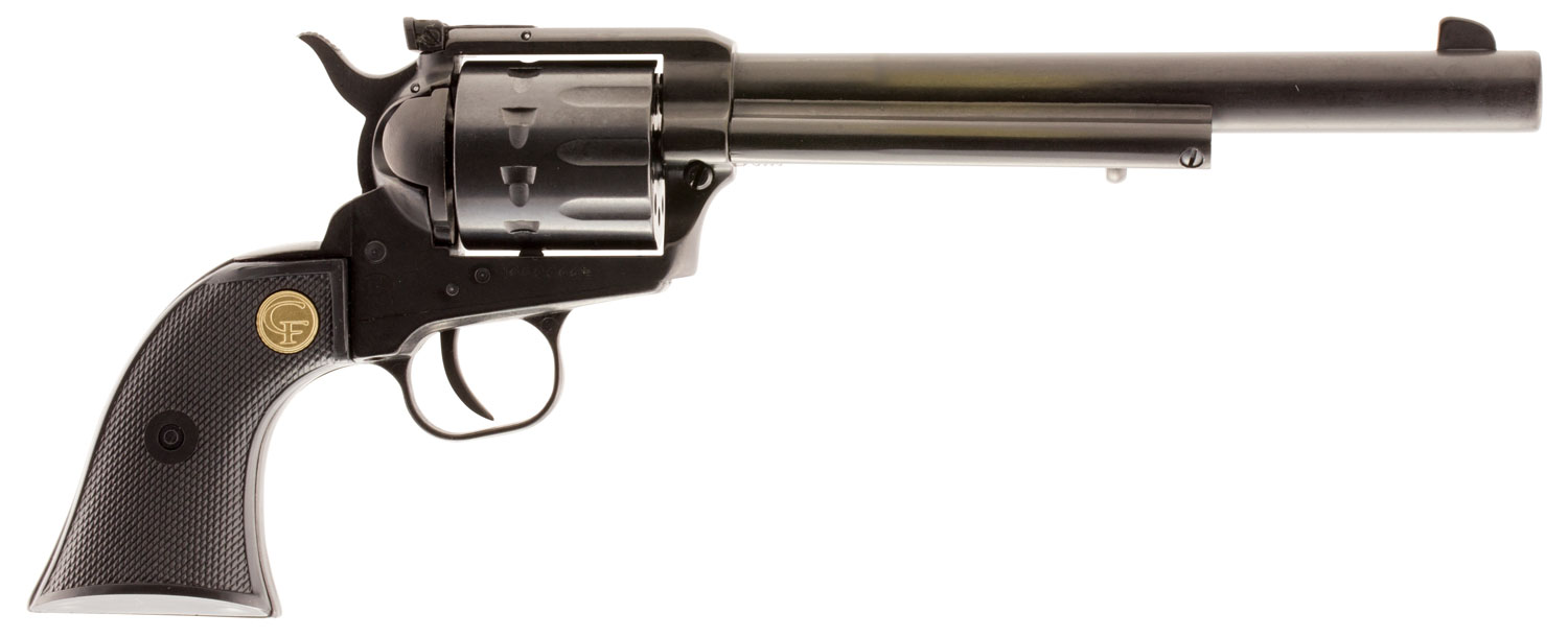 Chiappa Firearms CF340182 SAA 1873  Medium Frame 17 HMR 10 Shot, 7.50 Blued Steel Barrel, Blued Steel Frame, Blued Cylinder, Black Plastic Grip, Exposed Hammer