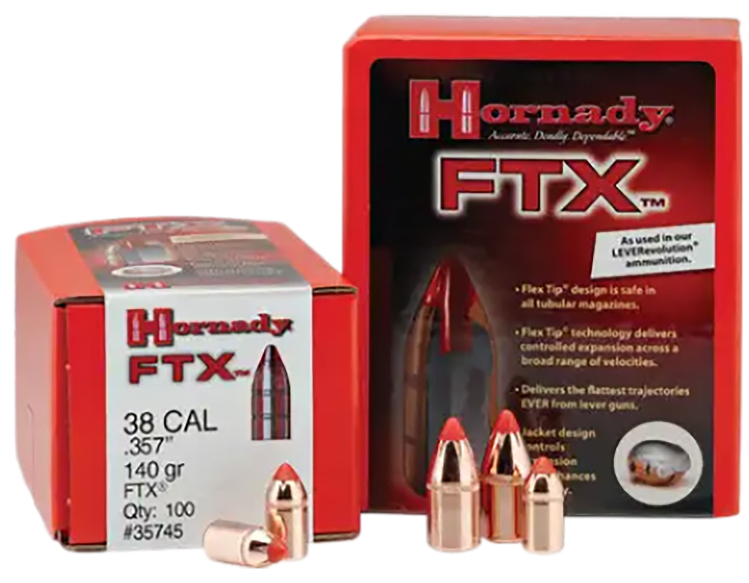 Hornady 50102 FTX .50 Cal .500 300 gr Flex Tip eXpanding 50 CALIBER 300GR
