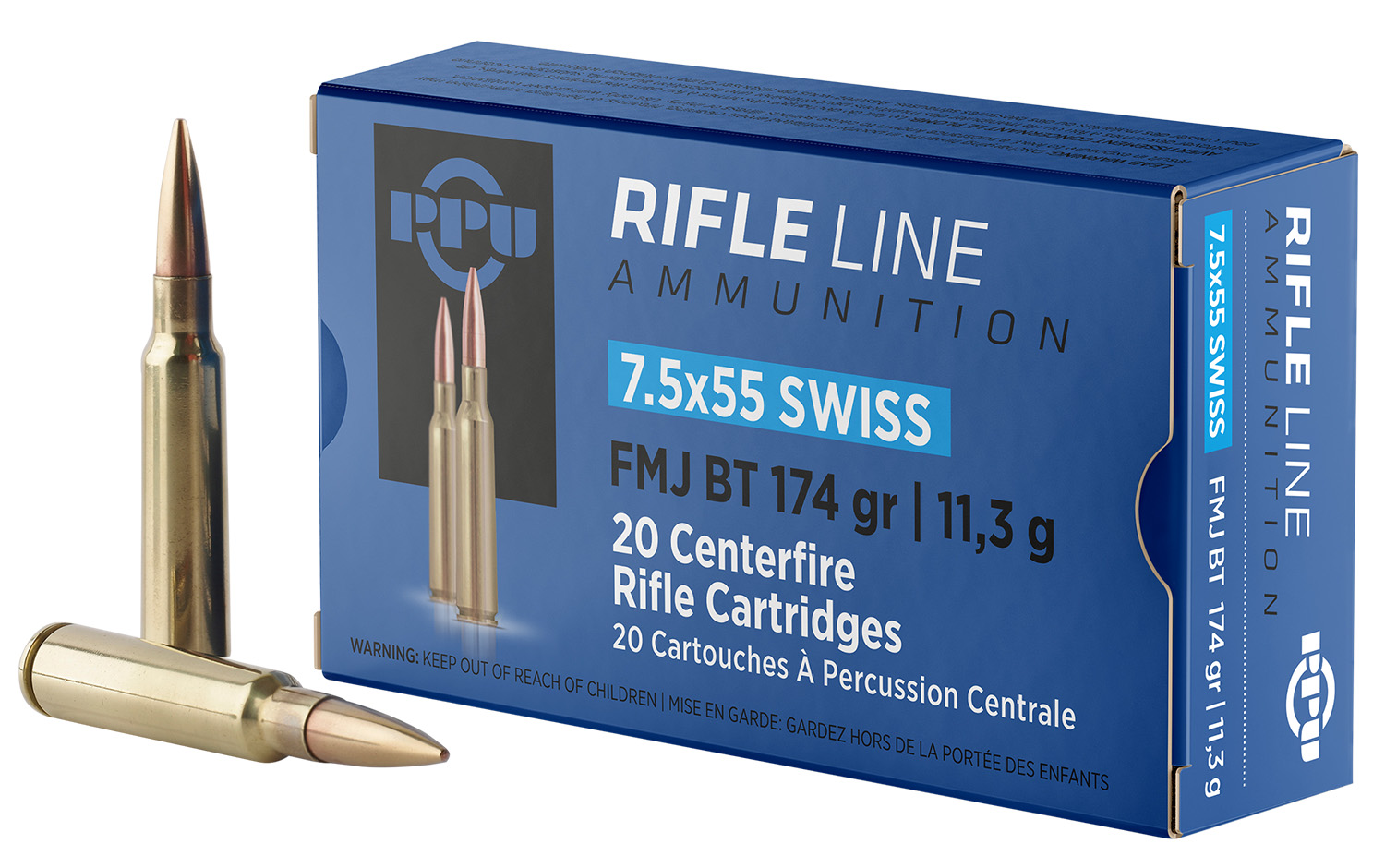 Prvi Partizan PP7SF 7.5x55mm Swiss 174gr FMJ BT Ammo 20 Rounds