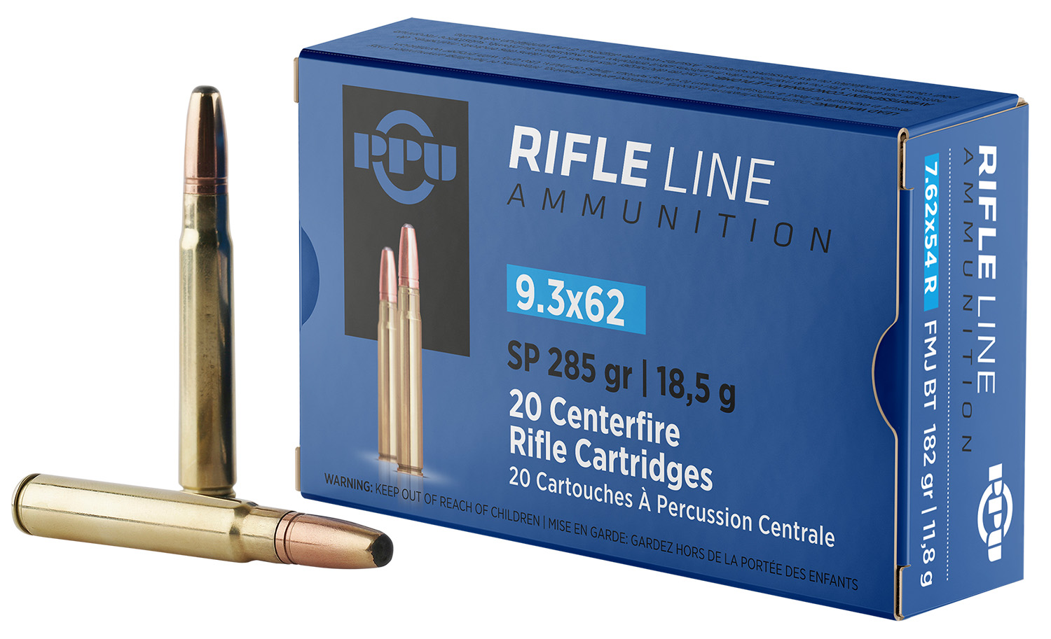 Prvi Partizan PP9362 9.3x62mm 285gr Soft Point Rifle Ammo 20 Rounds