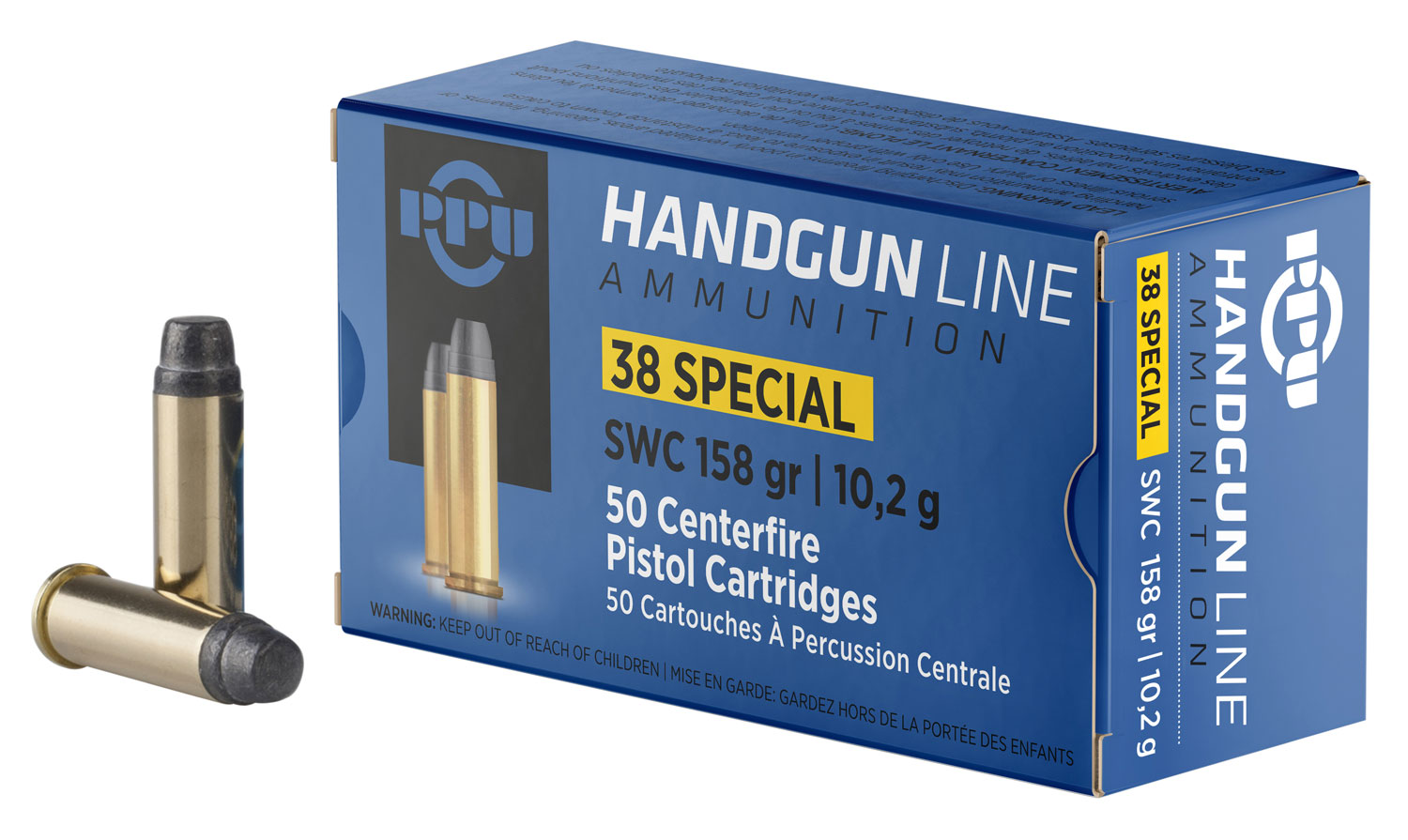 Prvi Partizan PPU PPH38SS .38 Special 158gr Semi-Wadcutter Ammo 50 Rounds - Prvi Partizan - SEMI WADCUTTER