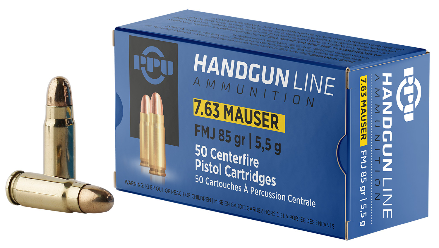 Prvi Partizan PPH763 7.63mm Mauser 85gr FMJ Ammo 50 Rounds - PPU - Best Price $30.00