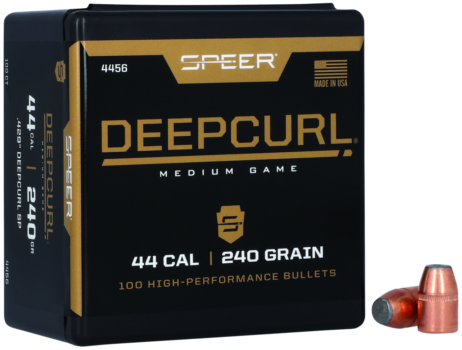 Speer 4456 DeepCurl 44Cal 240gr Soft Point Bullets 50/Box