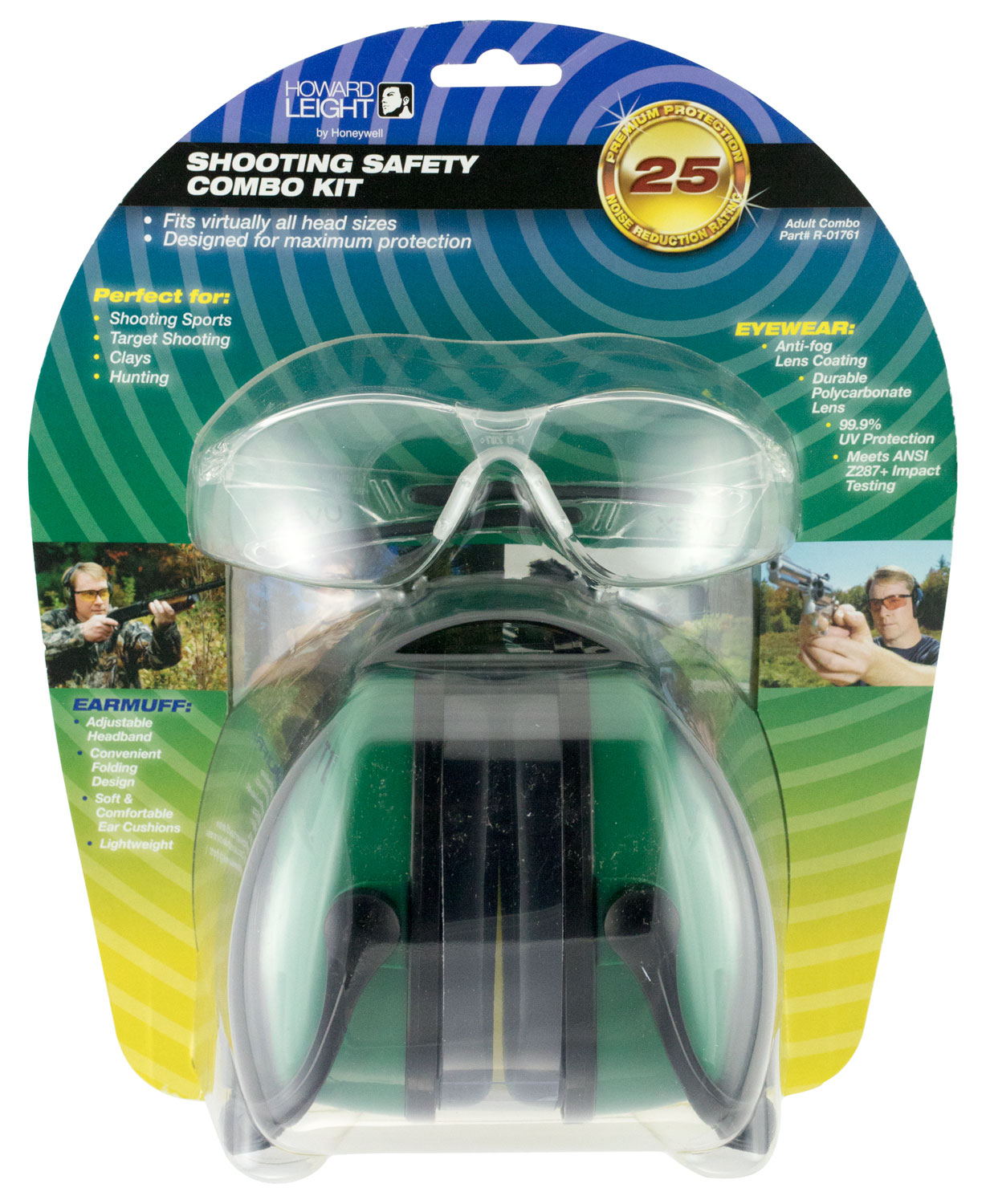 Howard Leight R01761 Shooting Sports Safety Combo 25 dB Over the Head...-img-0