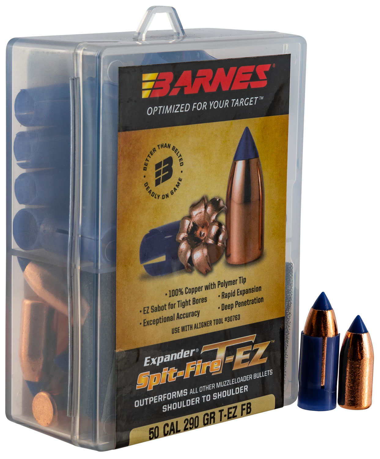Barnes 30607 Spit-Fire T-EZ Muzzleloader Bullets 50 Cal 290gr 24rd Box - Browning - 50 Caliber