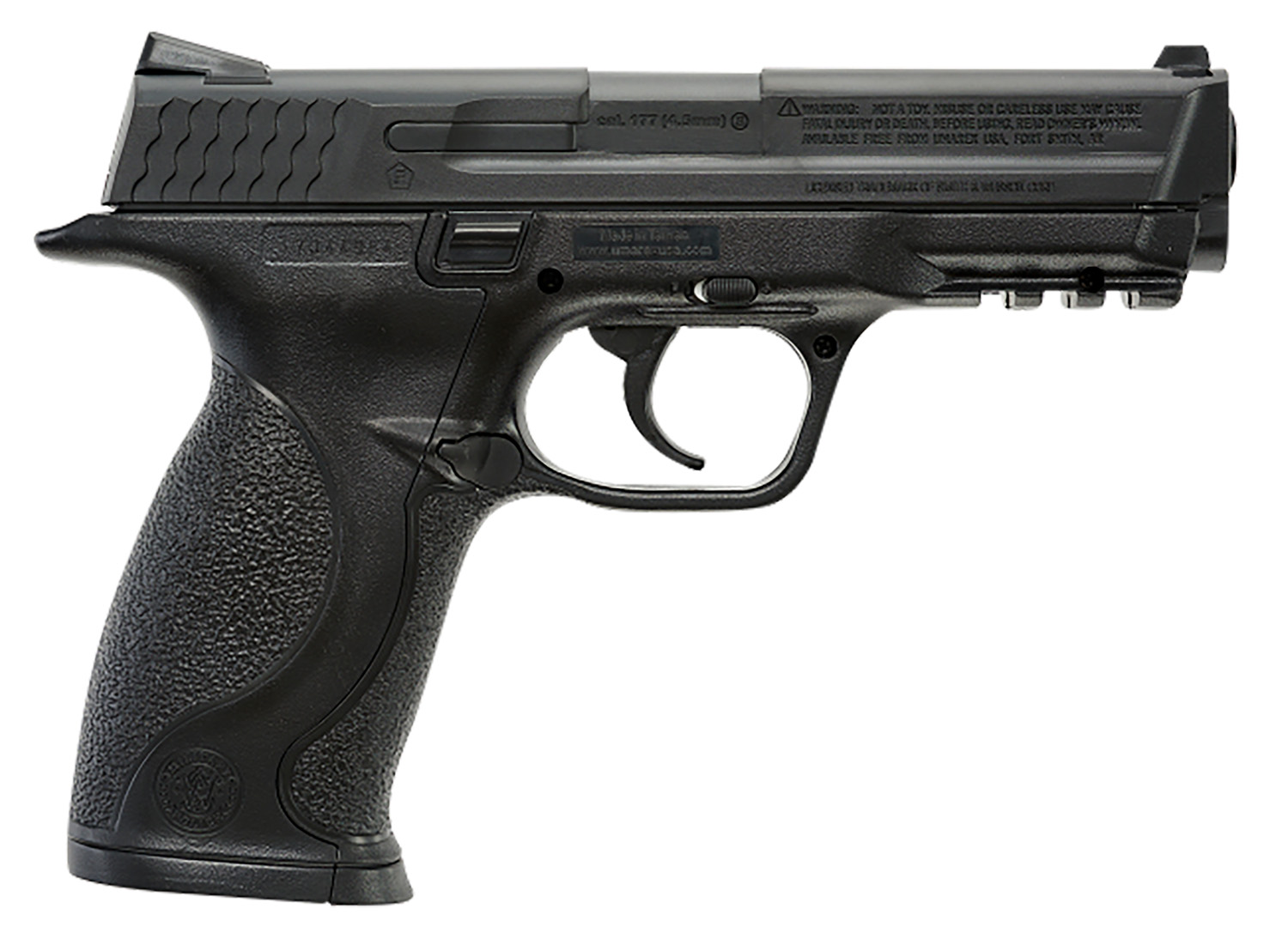 Umarex S&W Air Guns 2255050 S&W M&P CO2 177 19+1 4.30" Black Polymer Grips-img-0