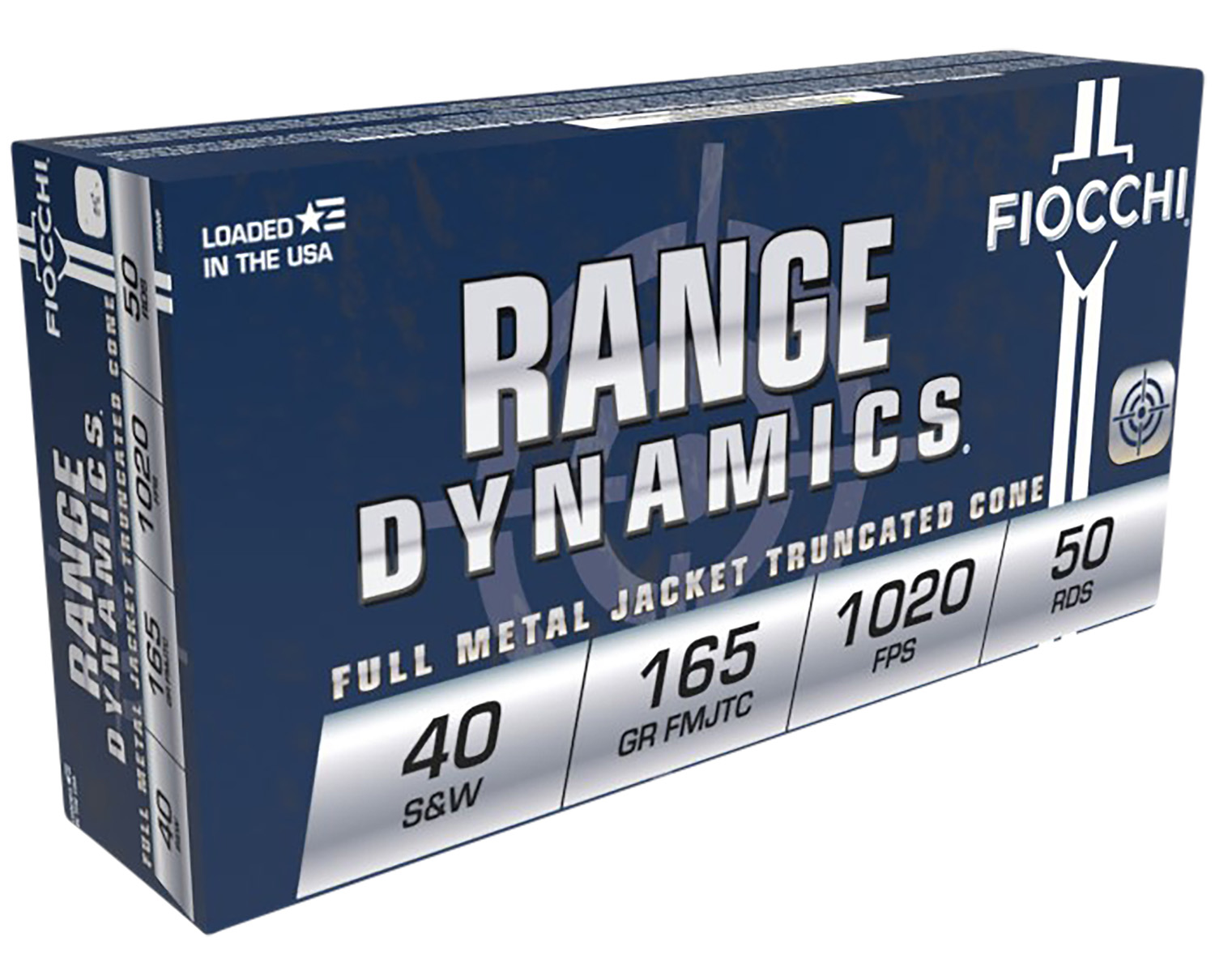 cchi 40SWF Range Dynamics Full Metal Jacket Truncated Cone 165 Grain .40 S&W 1020 Fps Ammo