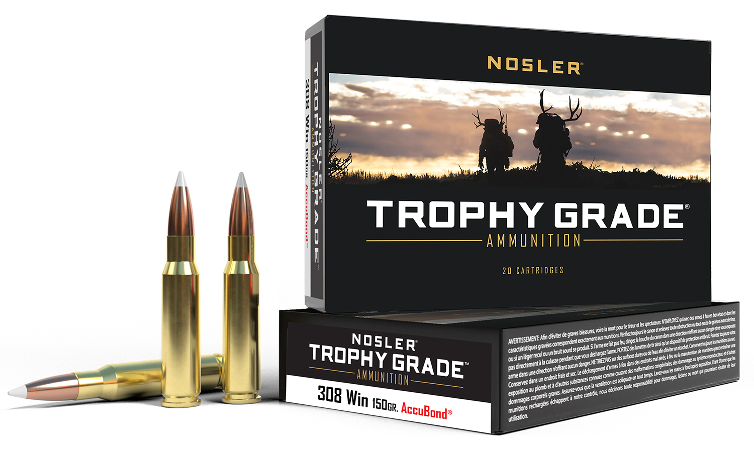 Nosler 60056 .308 Win 150 Grain AccuBond 2875 fps 20 Rounds - Nosler - NOSLER ACCUBOND