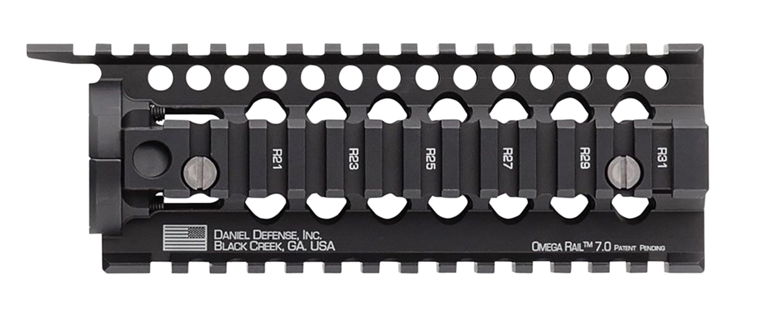 Daniel Defense 0100510001 Omega Rail  7 Carbine Length Style Made of  Aluminum with Black Anodized Finish & Picatinny Rail for AR-15