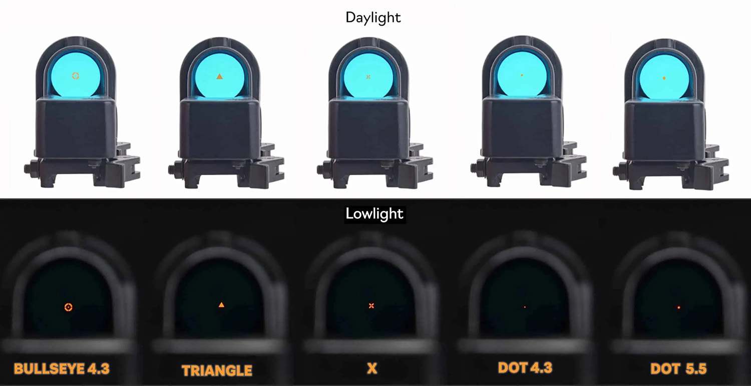 Meprolight M21 Bullseye Reflex Sight – Flawless 1x Reflex Optic 6 Meprolight M21 Bullseye Reflex Sight alternate view