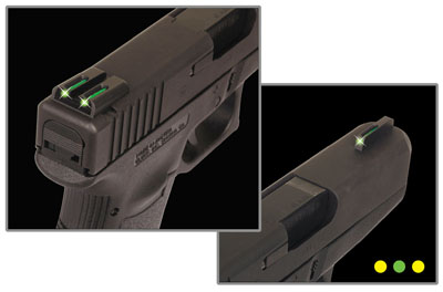 TRUGLO Brite-Site TFO Green Rear Yellow S&W M&P Handgun Sights (TG131MPTY)