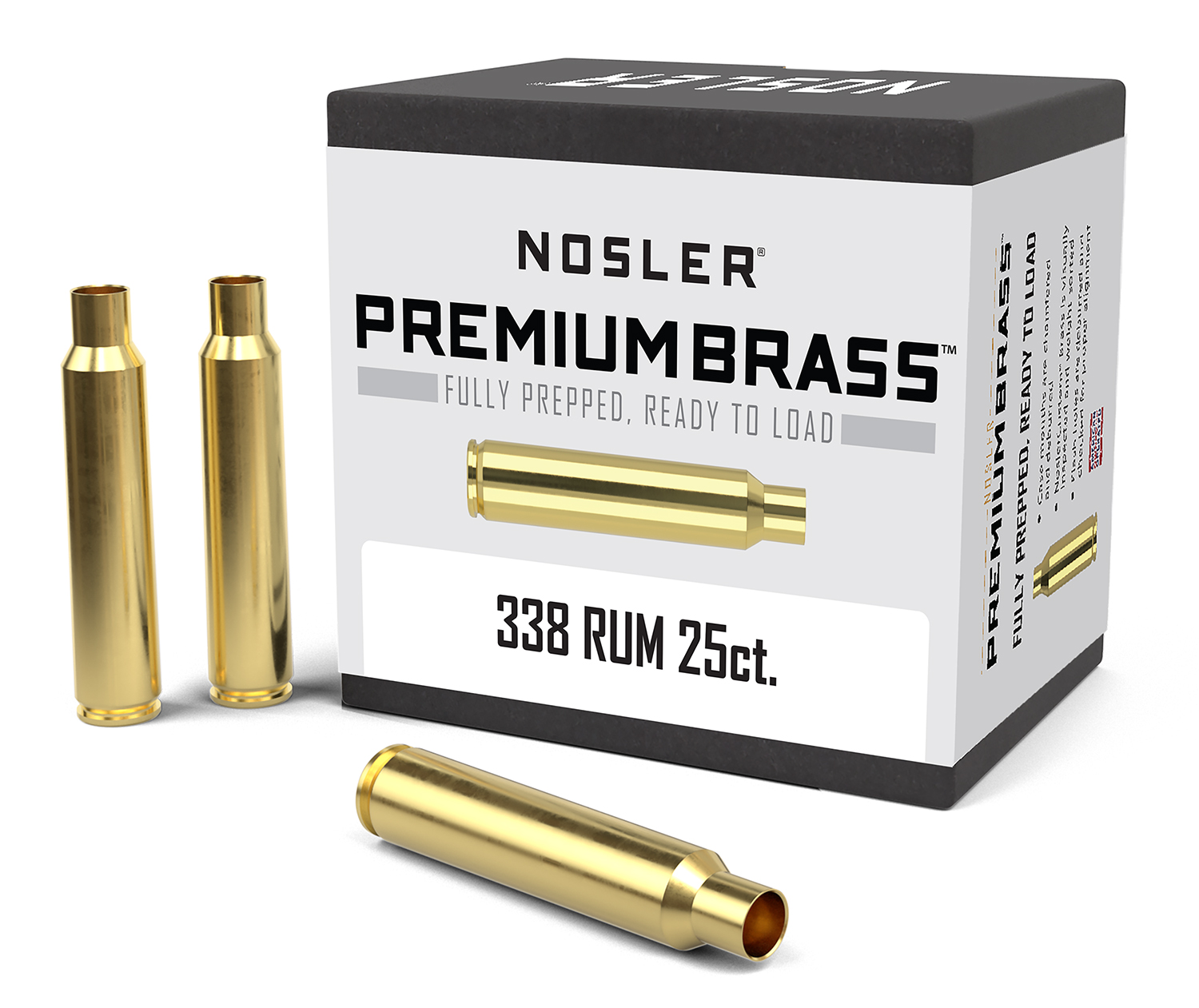 Custom brass brings premium quality cartridge cases bearing the Nosler