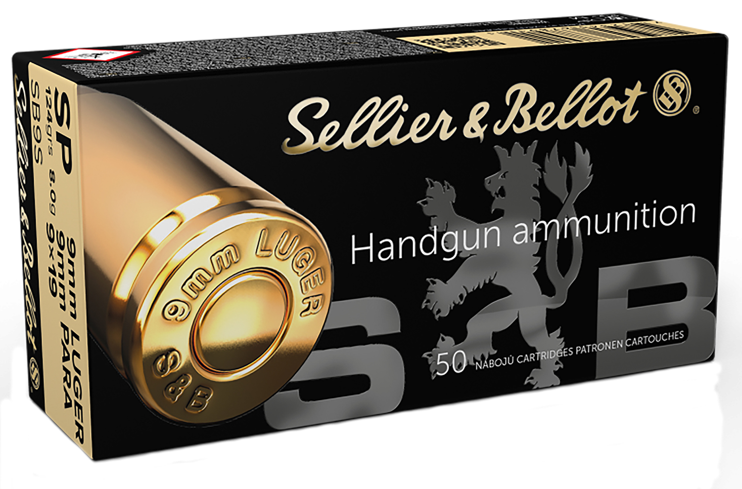 Sellier & Bellot SB9S 9mm Luger 124 Grain Soft Point Handgun Ammo (50 Rounds)