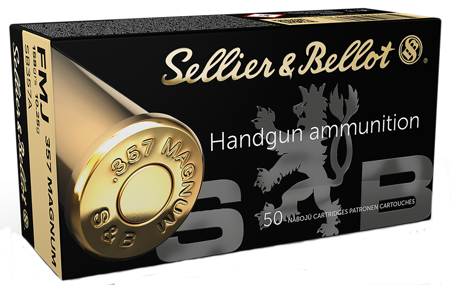 Sellier & Bellot SB357A Handgun 357 Mag 158 Gr Full Metal Jacket (FMJ) lier & Bellot SB357A Handgun 357 Mag 158 Gr Full Metal Jacket (FMJ) Ammo