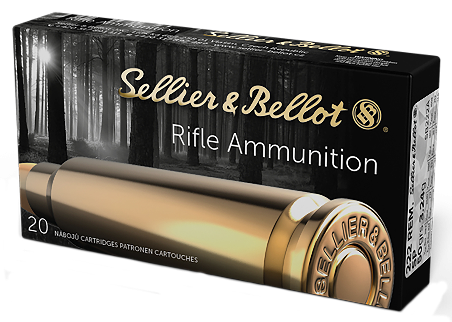 Sellier & Bellot SB222A 222 Rem 50gr Soft Point 20rd Box