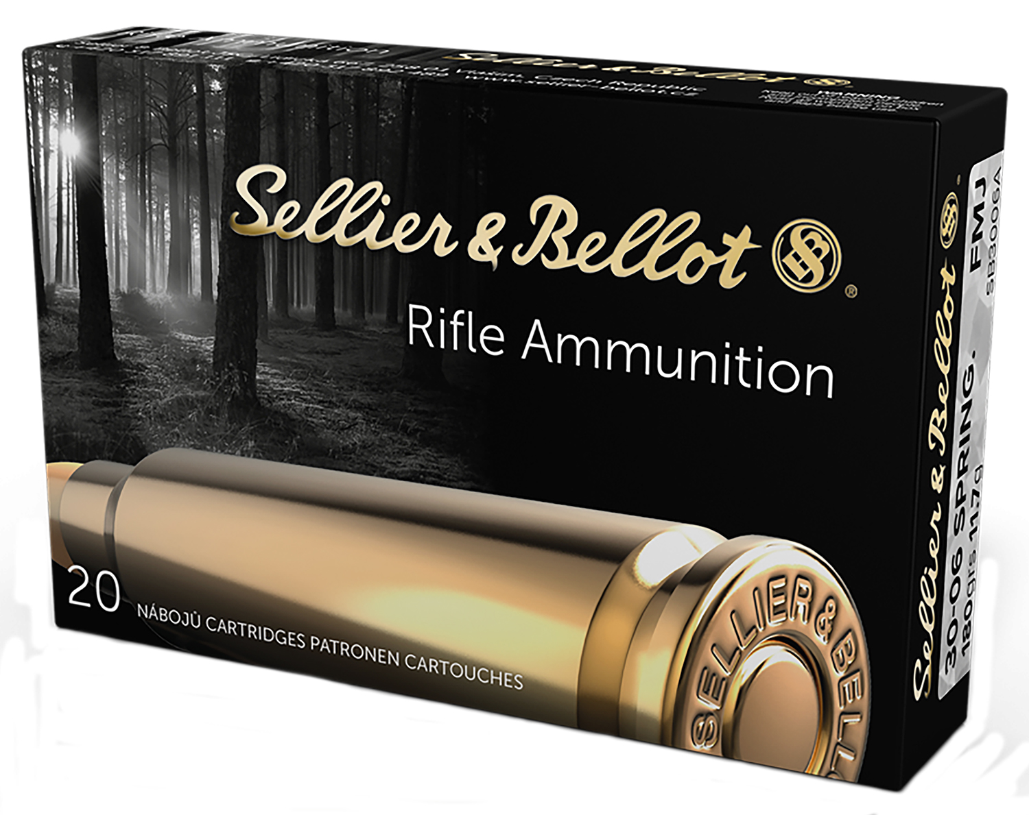 Sellier & Bellot SB3006A Rifle  30-06Springfield 180gr Full Metal Jacket 20 Per Box/20 Case
