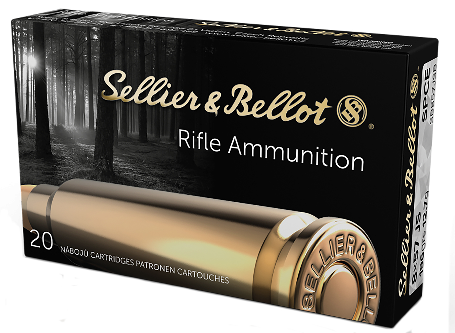 Sellier & Bellot SB857JSB 8x57JS 196gr Soft Point Ammo 20 Rounds