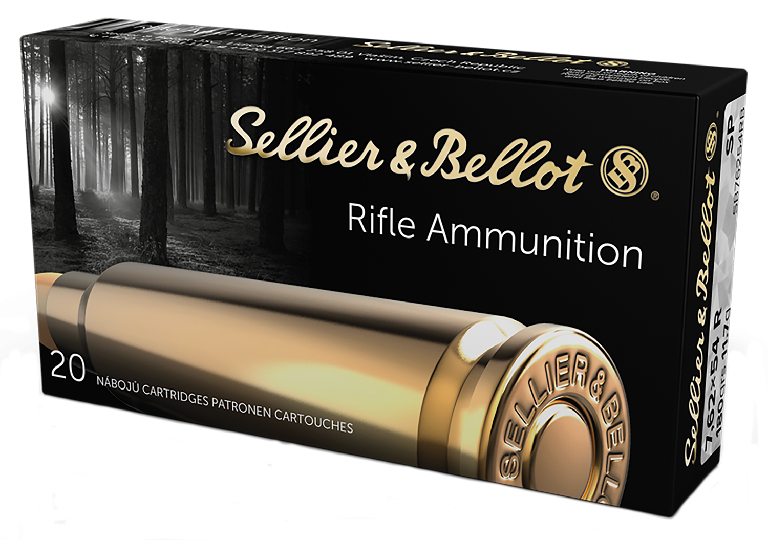 Sellier & Bellot SB76254RB Rifle  7.62x54mmR 180gr Soft Point 20 Per Box/20 Case