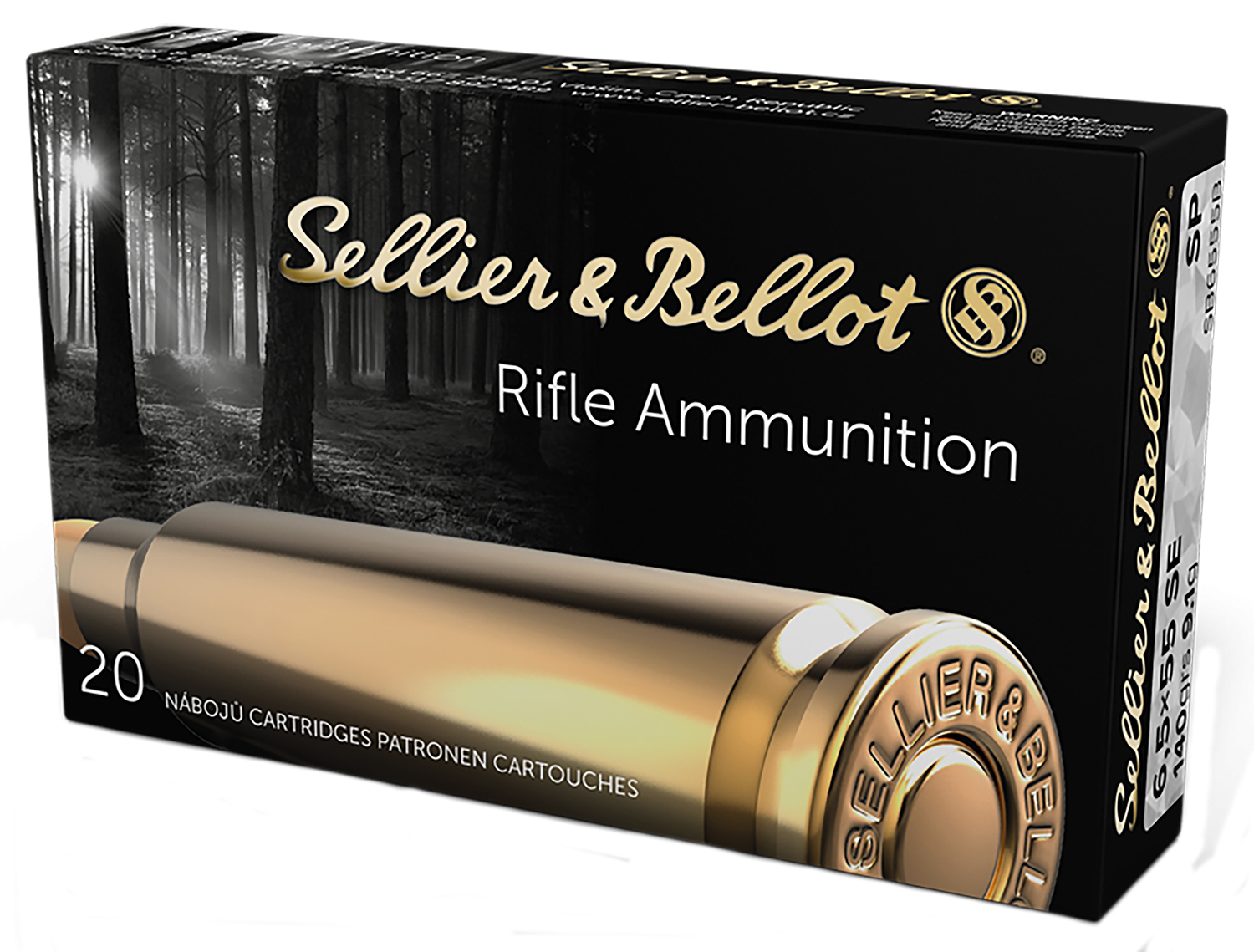 Sellier & Bellot SB6555B Rifle  6.5x55Swedish 140gr Soft Point 20 Per Box/20 Case