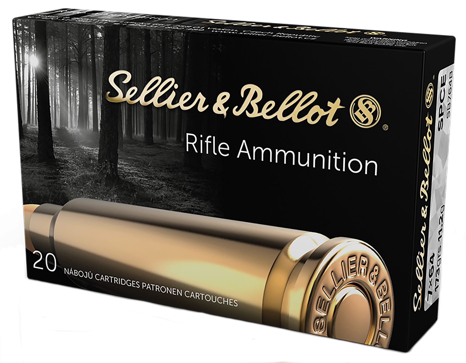 Sellier & Bellot SB764B 7x64mm 173gr Soft Point Ammo 20 Rounds