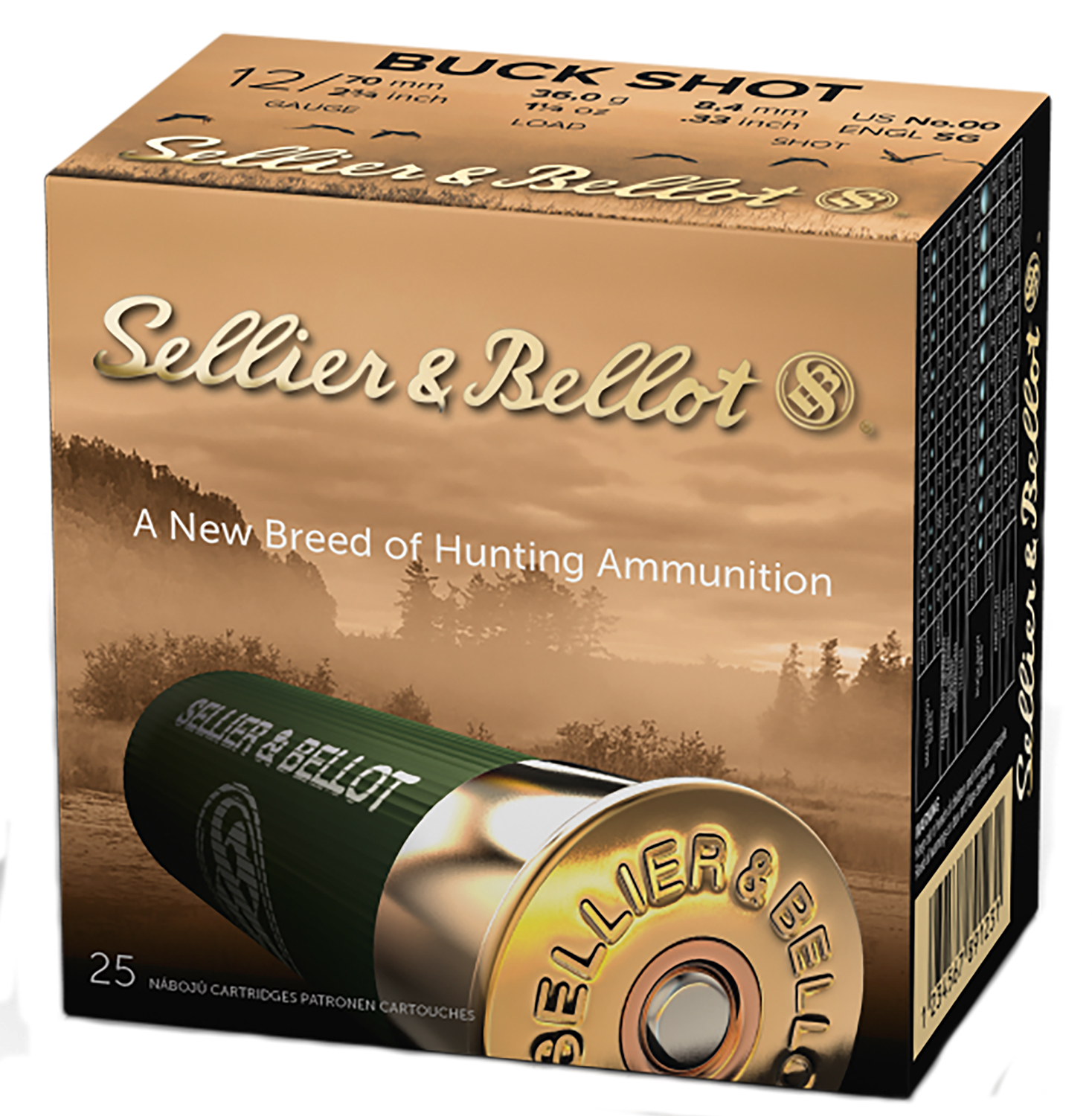 Sellier & Bellot SB12BSG Hunting  12 Gauge 2.75