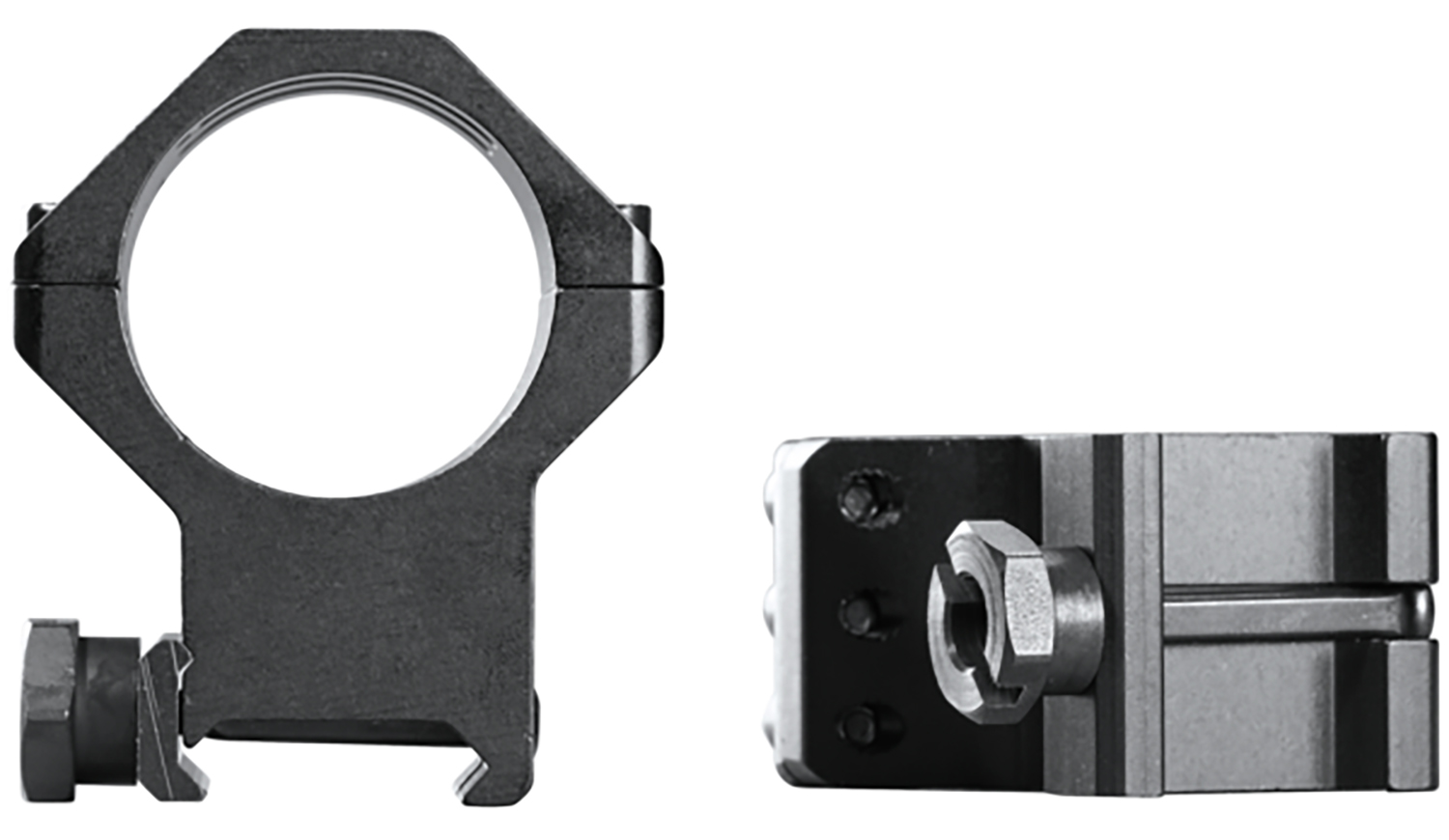 Weaver 6 Hole Rings 30mm Extra High – Powerful Six-Hole Tactical Scope Rings, Matte 5 Weaver 48354 six-hole ring extra high angle view
