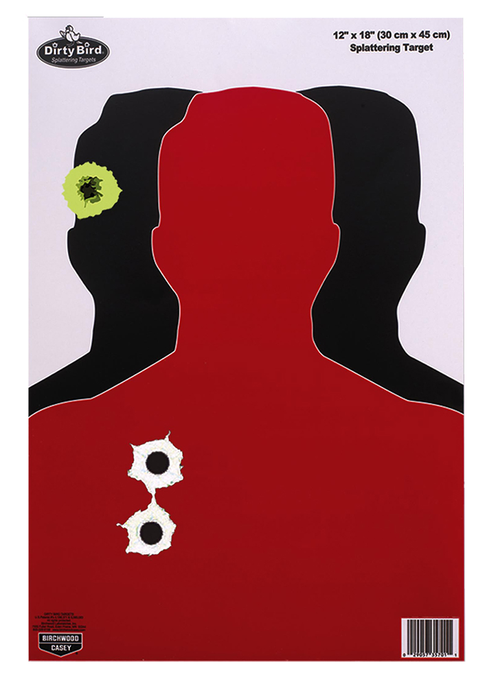 Birchwood Casey 35708 Dirty Bird Silhouette III Silhouette Tagboard Hanging Pistol 12