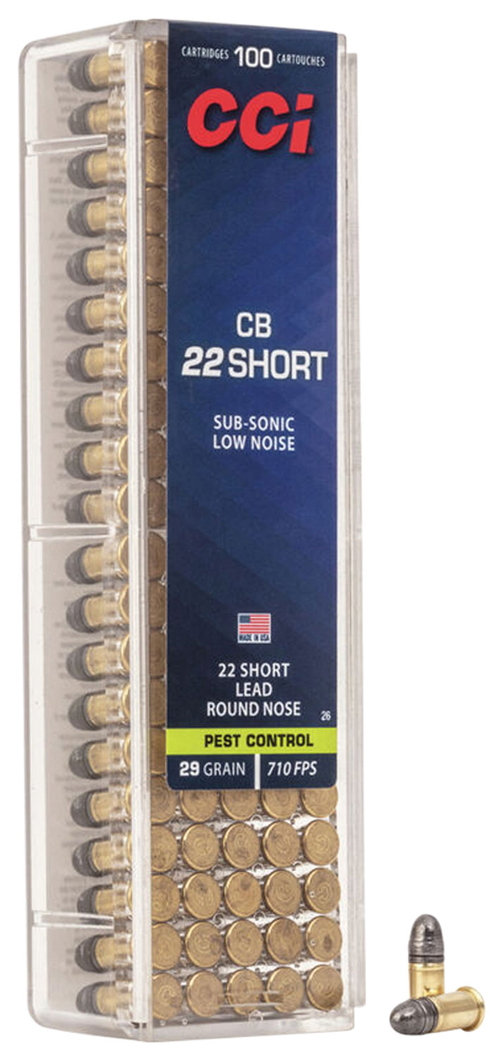 CCI 0026 Specialty CB Pest Control 22Short 29gr Lead Round Nose 100 Per Box/50 Case CCI 0026 Specialty CB Pest Control 22Short 29gr Lead Round Nose 100 Per Box/50 Case