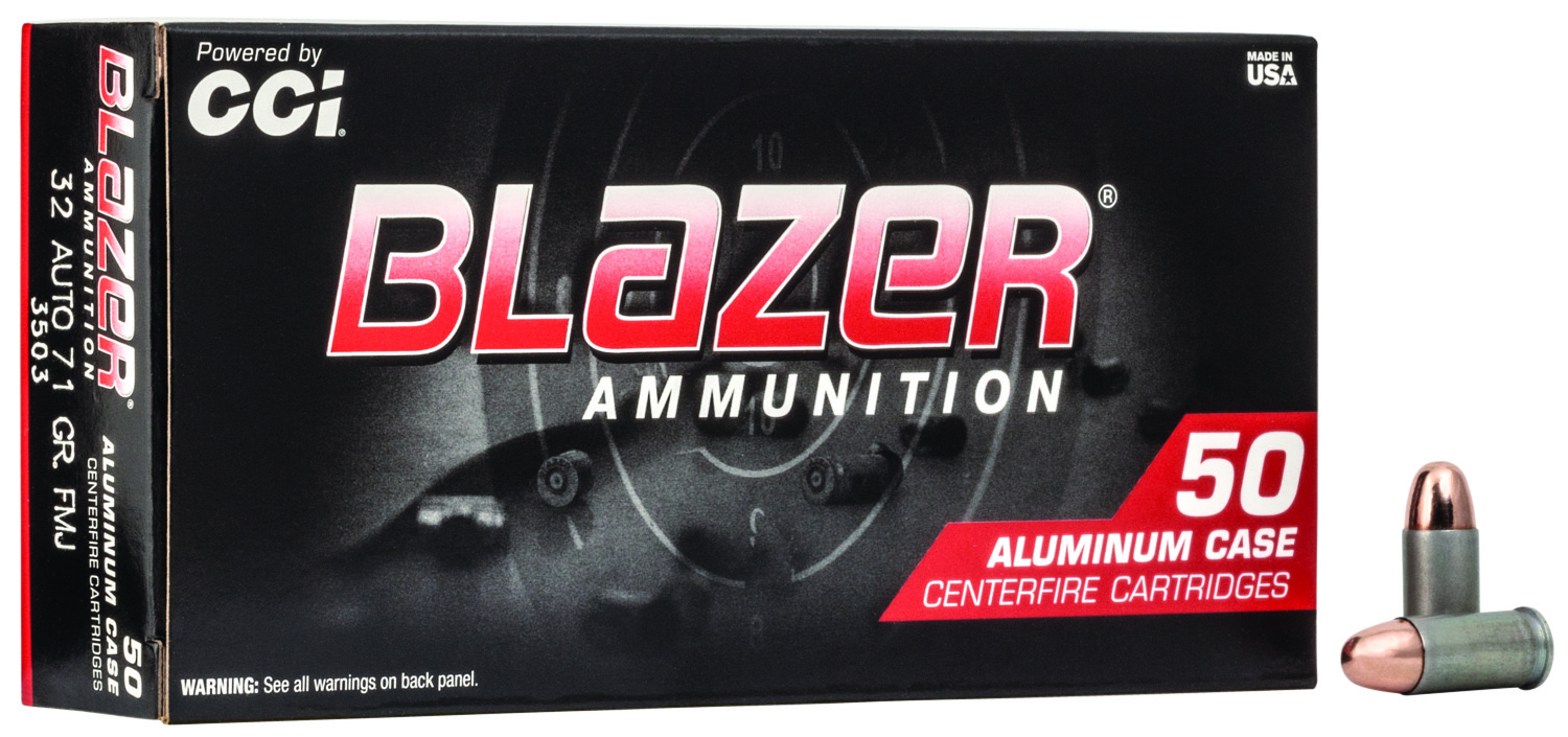CCI Speer Blazer 32 ACP 71 Grain Total Metal Jacket 50rd/Box Ammo (3503)