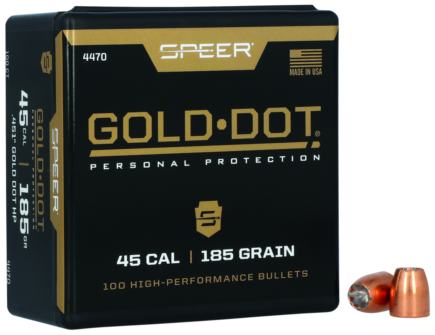 Speer 4470 Gold Dot Personal Protection 45 Cal .451 185 gr Hollow Point-img-0
