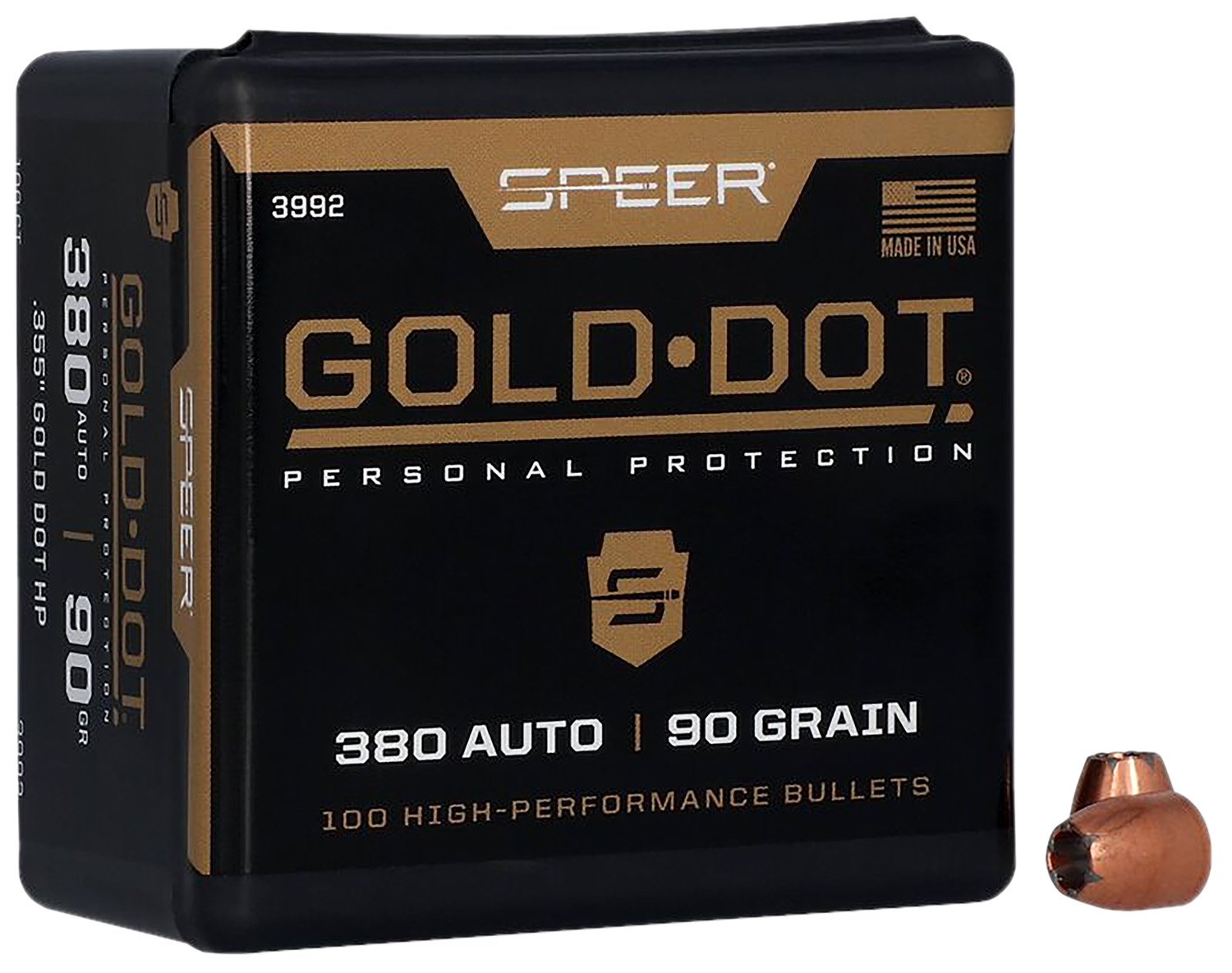 SPEER 3992      BULL .355  90 GDHP           100/5