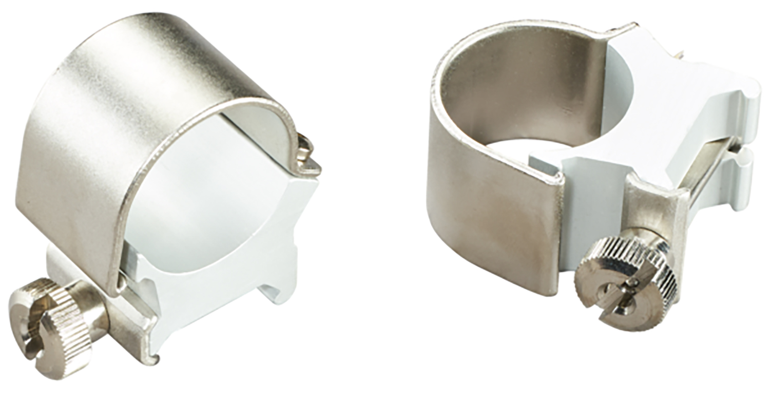 Weaver 49033 Detachable Top Mount Rings 1 in High Silver Finish