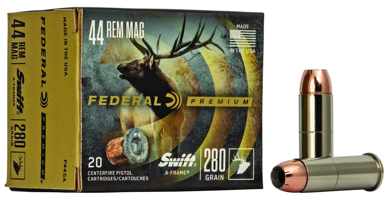 Federal P44SA Premium  44RemMag 280gr Swift A Frame 20 Per Box/10 Case