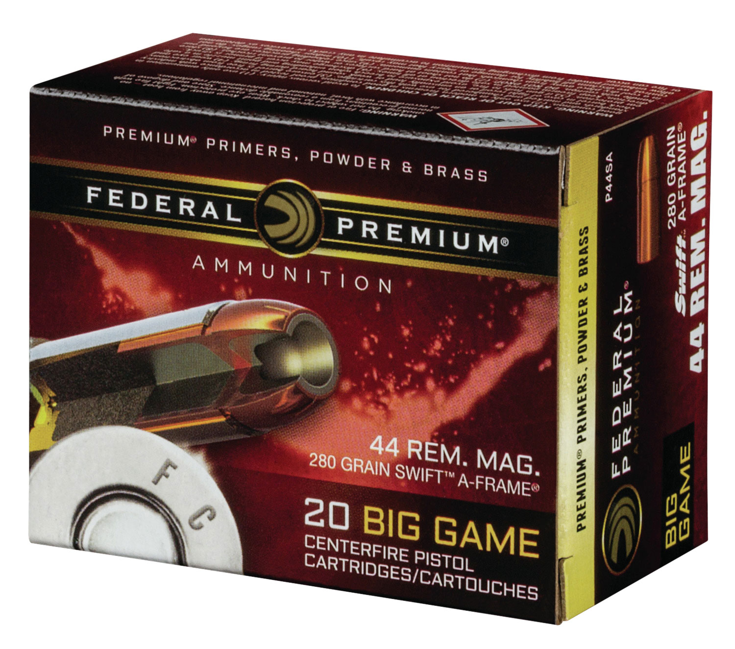 Federal 44 Mag 280gr Swift A-Frame – Powerful Big Game Handgun Ammo, 20 Rounds 3 Federal 44 Mag 280gr Swift A-Frame – Powerful Big Game Handgun Ammo, 20 Rounds - Image 3