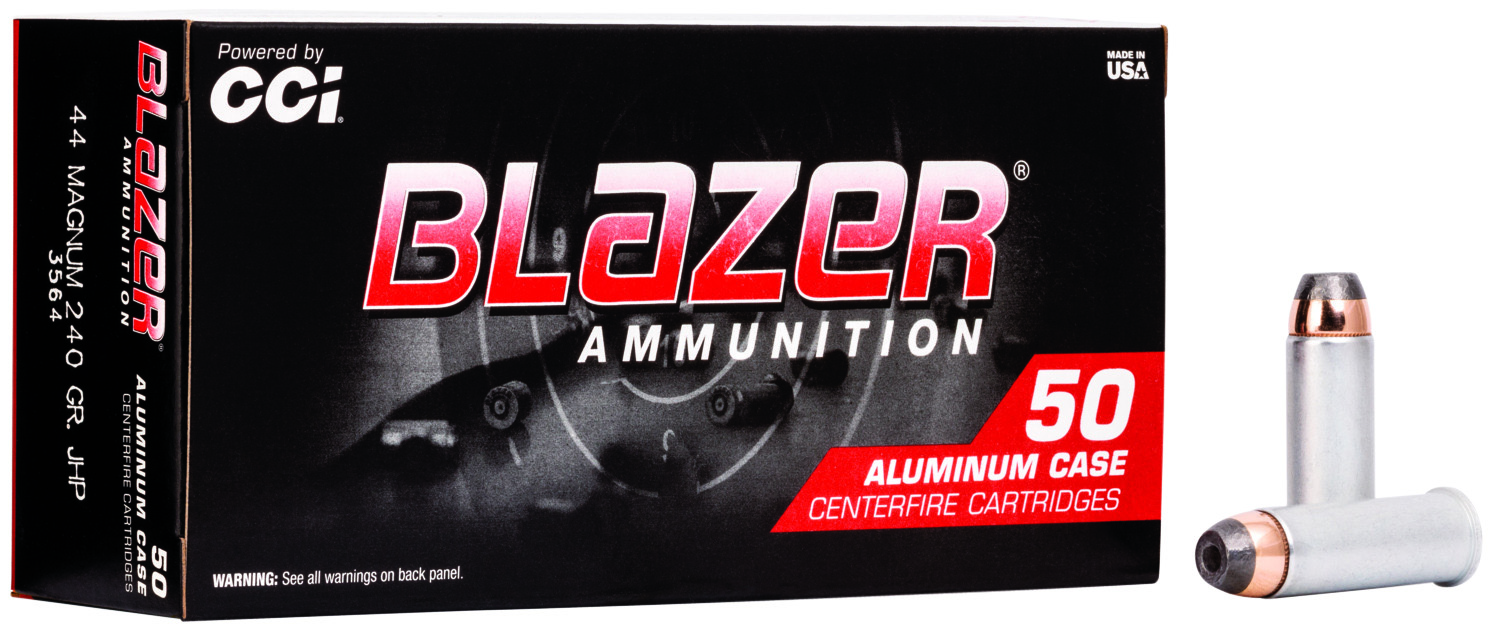 CCI 3564 Blazer Handgun 44Rem Mag 240gr Jacketed Hollow Point 50 Per Box/20 Case