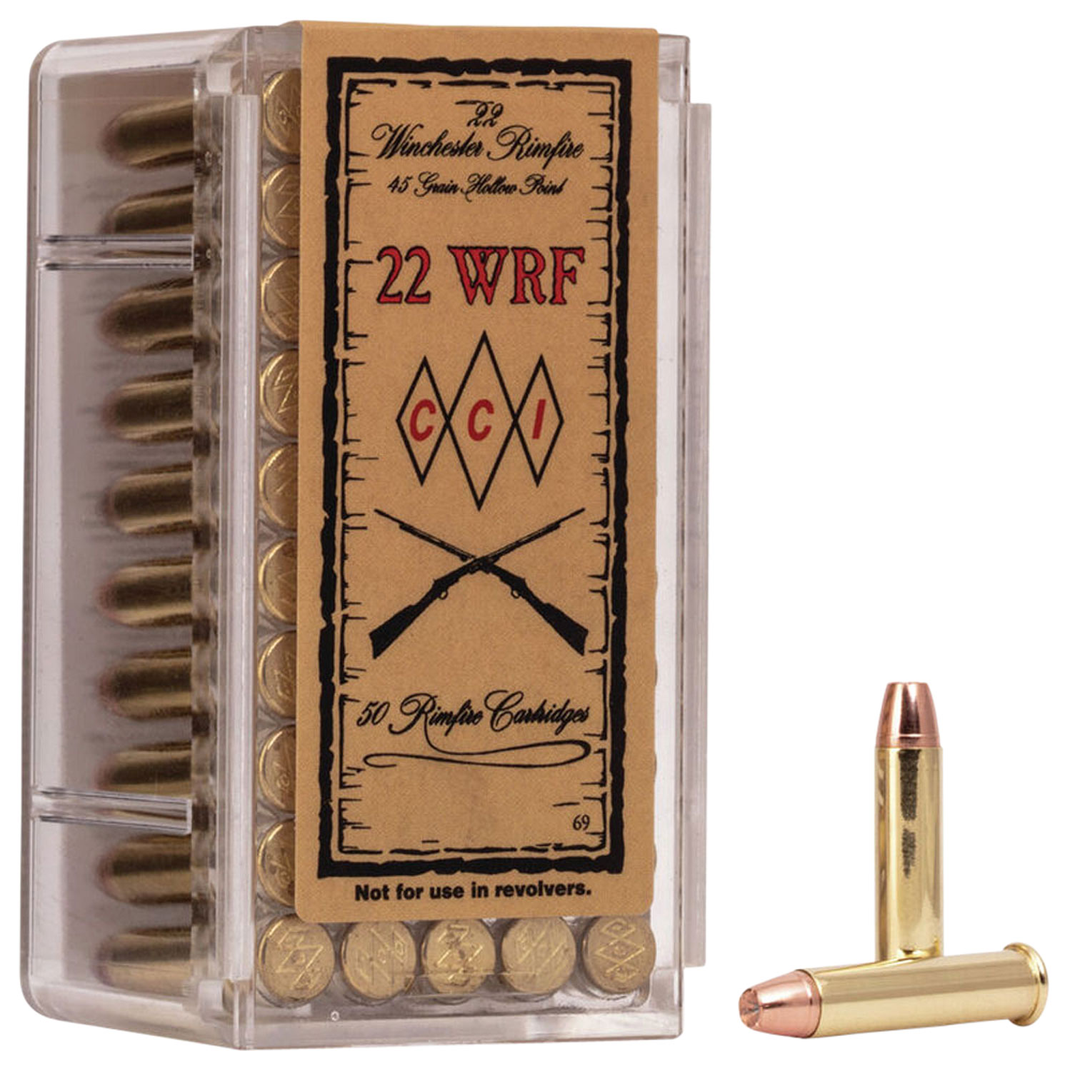 CCI 0069 Specialty WRF Rimfire 22WRF 45gr Jacketed Hollow Point 50 Per Box/40 Case