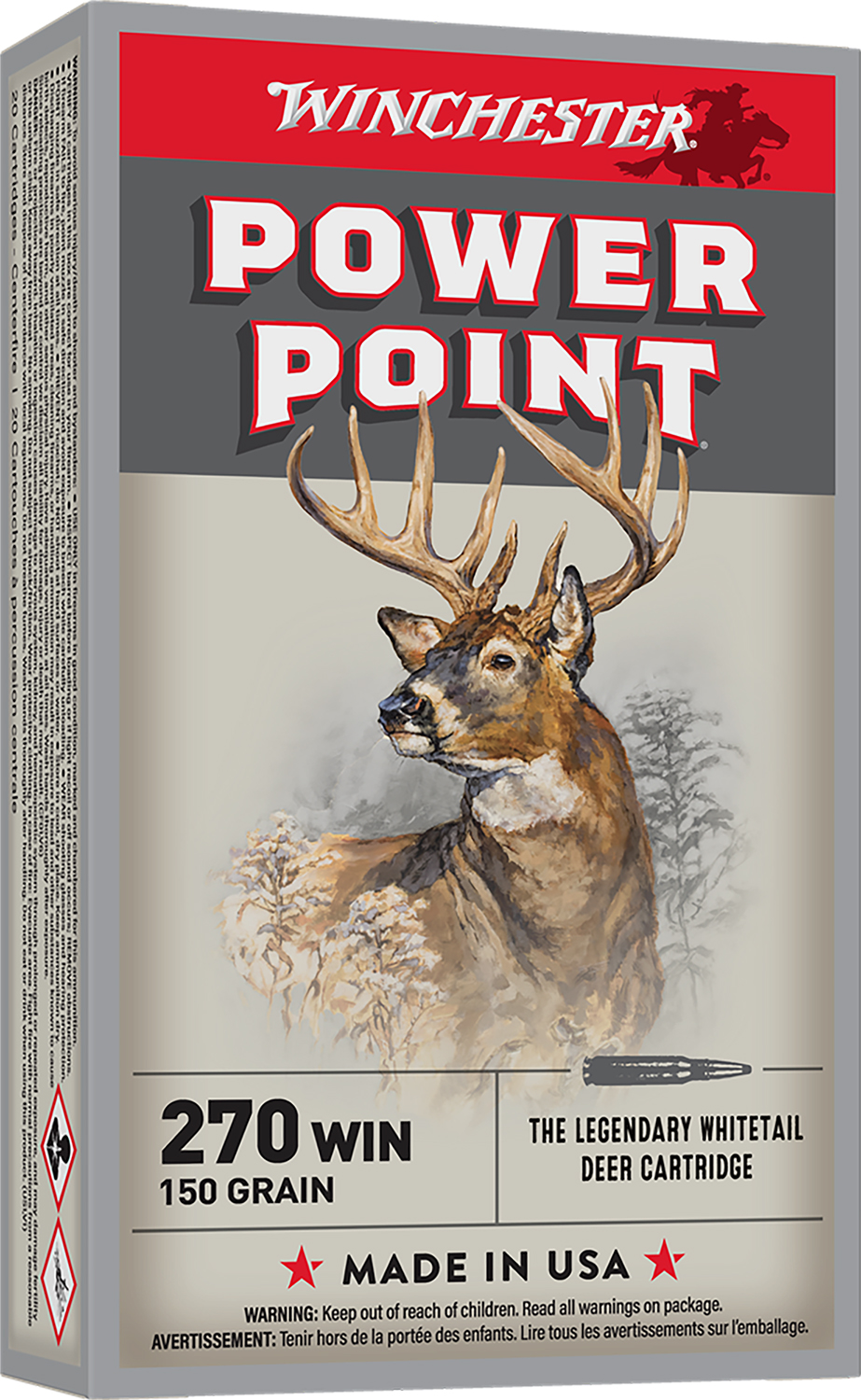 Winchester Ammo X2704 Power-Point  270Win 150gr 20 Per Box/10 Case