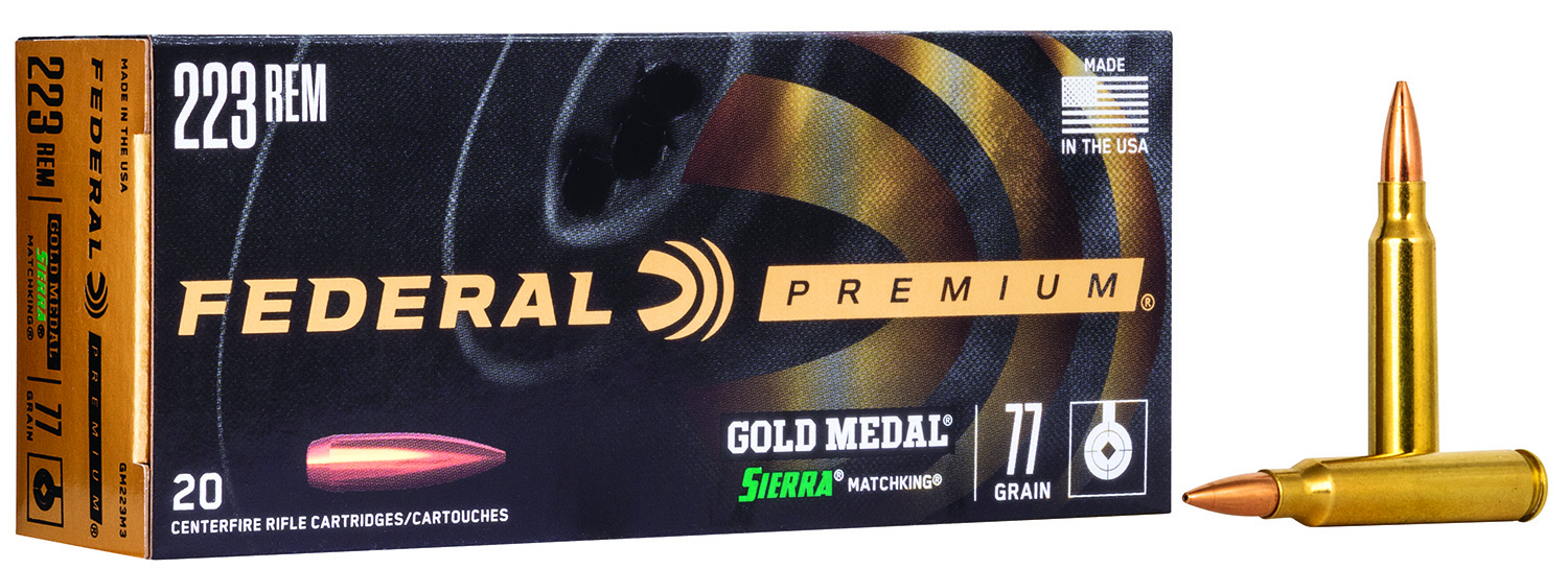 Federal Gold Medal Sierra MatchKing .223 Rem 77 gr BTHP (20 rd)