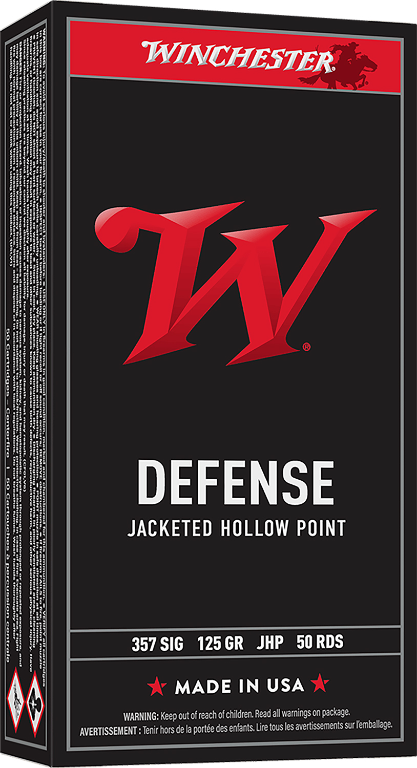 Winchester Ammo USA357SJHP USA Defense 357 Sig 125 gr Jacketed Hollow Point (JHP) 50 Per Box/ 10 Cs - Winchester - JACKETED HOLLOW POINT