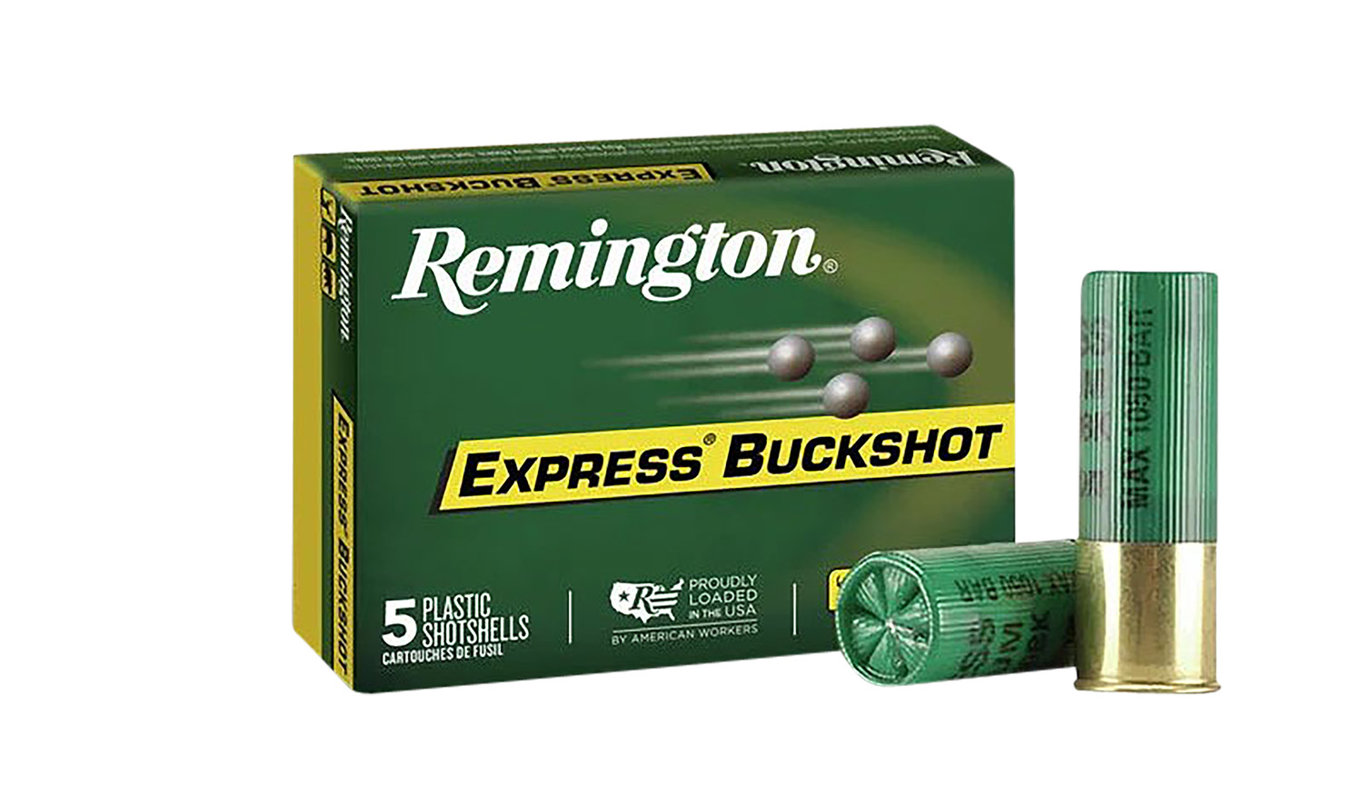 Remington Ammunition 20626 Express Buckshot 12Gauge 2.75 4Buck Shot 5 Per Box/50 Case