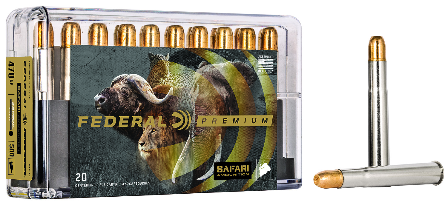 eral P470T2 Premium Safari Cape-Shok 470 Nitro Express 500 Gr Trophy Bonded Sledgehammer Solid (TBSH) 20 Per Box/ 10 Cs Ammo